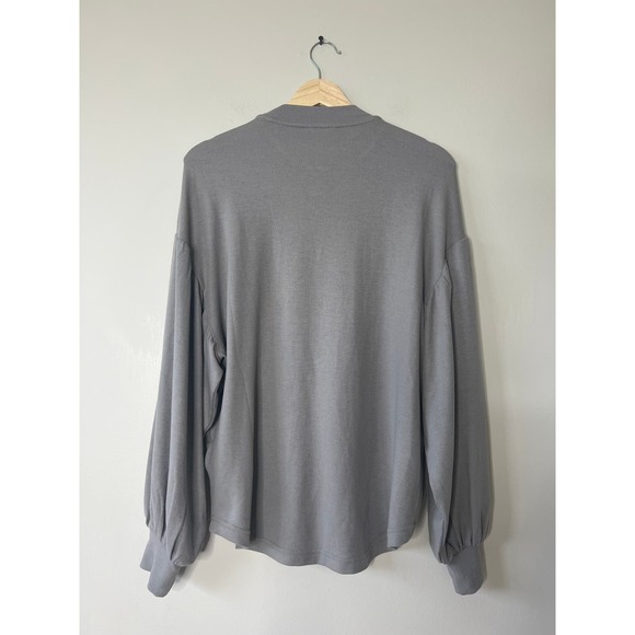 NEW Varley Brannon Ribbed Crewneck Long Sleeve Pullover Gray Sweatshirt Top - Picture 7 of 10